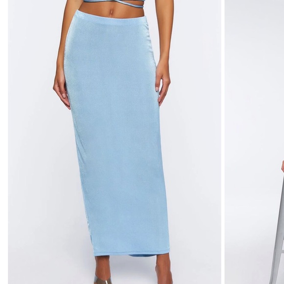 Slinky Halter Top & Maxi Skirt Set - Picture 5 of 11